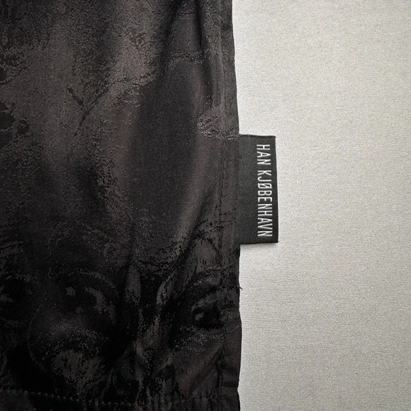 HAN KJOBENHAVN Shirt‎ Men XL Black Alien All Over Print Satin Festival EDM Club